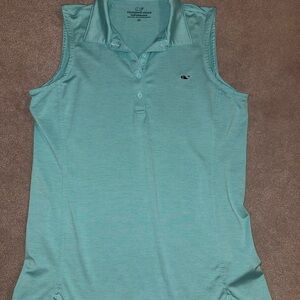 Vineyard Vines Women's Aqua Sleeveless Top